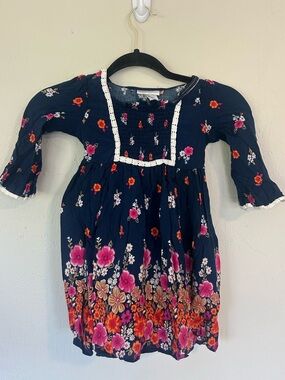 Sweet Heart Rose Girl's Toddler Dress Multicolor Floral Bell Sleeves Sz 5T (1618